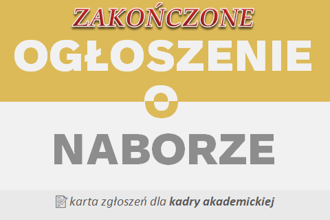 OGŁOSZENIE O NABORZE- ZAKOŃCZONE